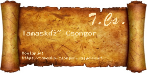 Tamaskó Csongor névjegykártya