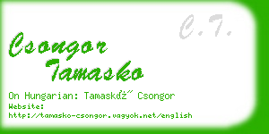 csongor tamasko business card